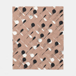 Geometric Rand Brown Seamless Mönster Fleecefilt