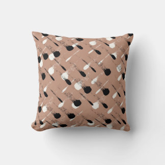 Geometric Rand Brown Seamless Mönster Kudde