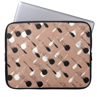 Geometric Rand Brown Seamless Mönster Laptop Fodral