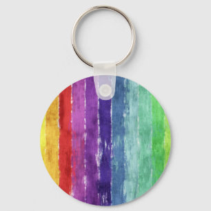 Geometric Rand Watercolor Nyckelring