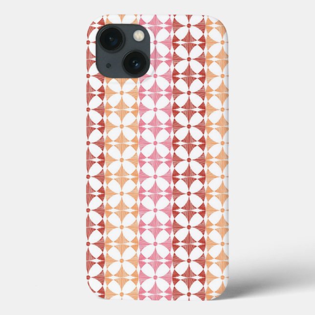 Geometric red ikat rand mönster (Baksida)