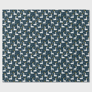 Geometric Reindeer and Stars Winter Design Presentpapper