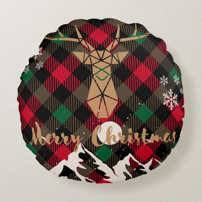 Geometric Reindeer Play jul Dekorativ kudde (Framsidan)