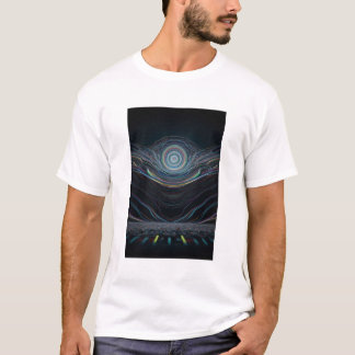 Geometric resa glitch, färgstark t-shirt