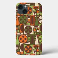 Geometric Retro 50s Modern Abstrakt i mitten av år