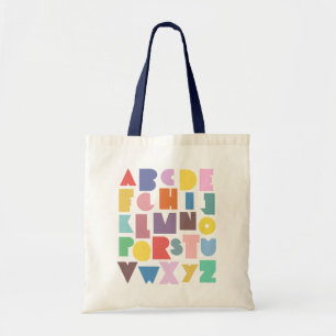 Geometric Retro Alphabet Tygkasse