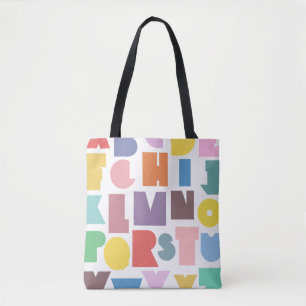Geometric Retro Alphabet Tygkasse