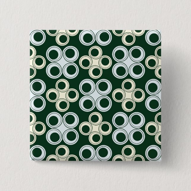 Geometric Retro Circles Pattern Knapp (Framsida)