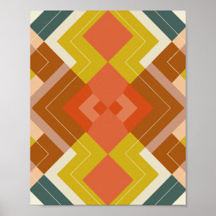 Geometric Retro Mönster Poster