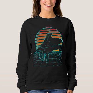 Geometric Retro Wave Piano Futurism for Musician P T Shirt