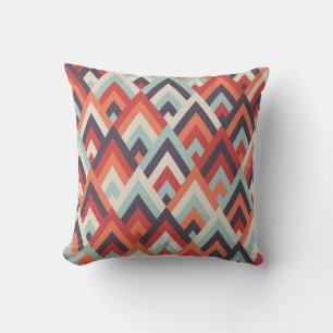 Geometric Rhombus: Vintage Colorful Mönster. Kudde