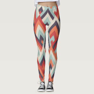 Geometric Rhombus: Vintage Colorful Mönster. Leggings