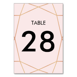 Geometric Ro Guld Bordsnummer | ANPASSNINGSBAR FÄR