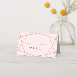 Geometric Ro Guld Escort-kort | ANPASSNINGSBAR FÄR Placeringskort