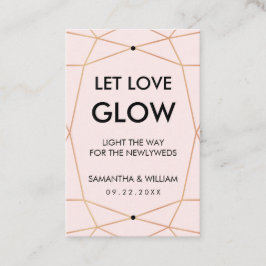 Geometric Ro Guld Glow Stick Märkre | ANPASSNINGSB Visitkort