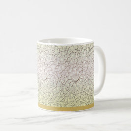 Geometric Ro Guld KÄRLEK Heart Mönster Kaffemugg