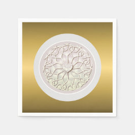 Geometric Ro Guld KÄRLEK Heart Mönster Pappersservett