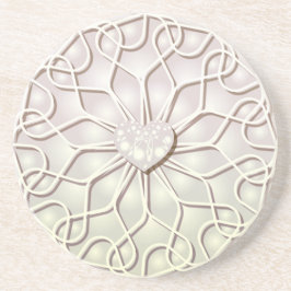 Geometric Ro Guld KÄRLEK Heart Mönster Underlägg