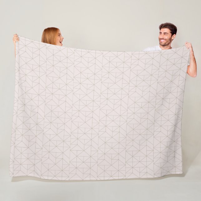 Geometric Ro Guld Mönster Fleece Blanket (På plats)