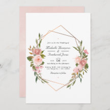 Geometric Ro Guld och Rosa Bröllop foto I