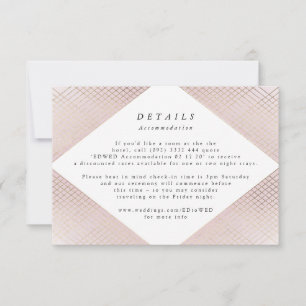 Geometric Rosa Guld Gatsby Bröllop djurutrymme OSA Kort
