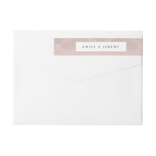 Geometric Rosa Guld Gatsby Bröllop Etikettband