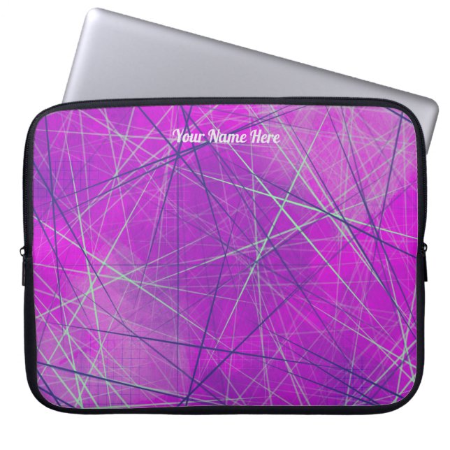 Geometric Rosa Network Digital Abstrakt Laptop Fodral (Framsidan)