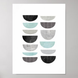 Geometric Scandinavian abstrakt modern art print Poster