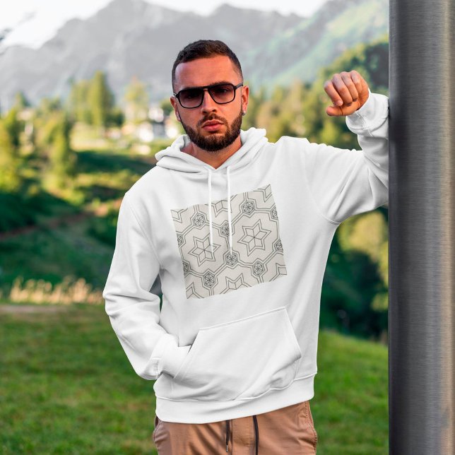 Geometric Seamless Mönster Hoodie (Skapare uppladdad)