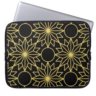Geometric seamless mönster med stilized golden wi laptop fodral