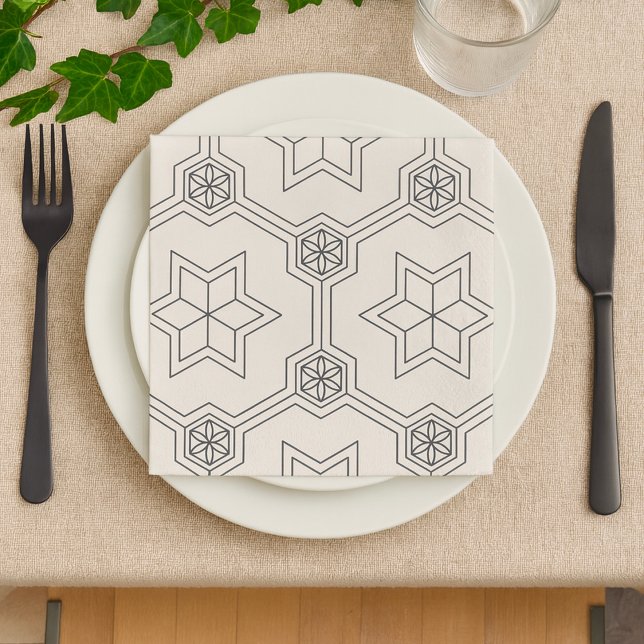 Geometric Seamless Mönster Napkins Pappersservett (Skapare uppladdad)