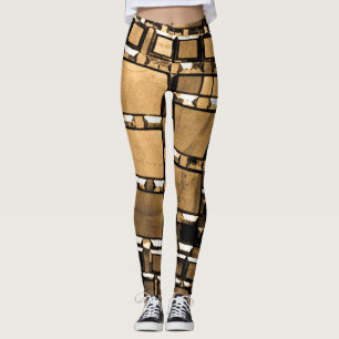 Geometric Sepia Leggings