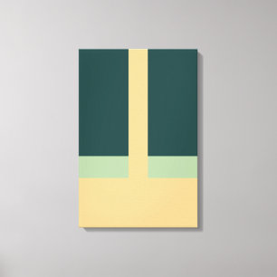 Geometric Shapes Abstrakt Art Grönt Apricot Färg Canvastryck