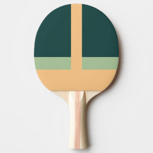 Geometric Shapes Abstrakt Art Grönt Apricot Färg Pingisracket