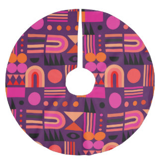 Geometric Shapes Abstrakt Seamless Mönster. Julgransmatta Borstad Polyester