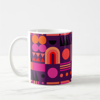 Geometric Shapes Abstrakt Seamless Mönster. Kaffemugg