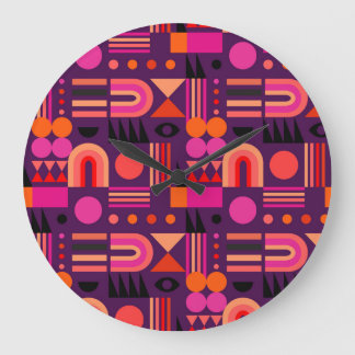 Geometric Shapes Abstrakt Seamless Mönster. Stor Klocka