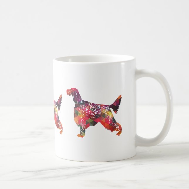 Geometric Silhouette, engelsk Hund - flera Kaffemugg (Höger)