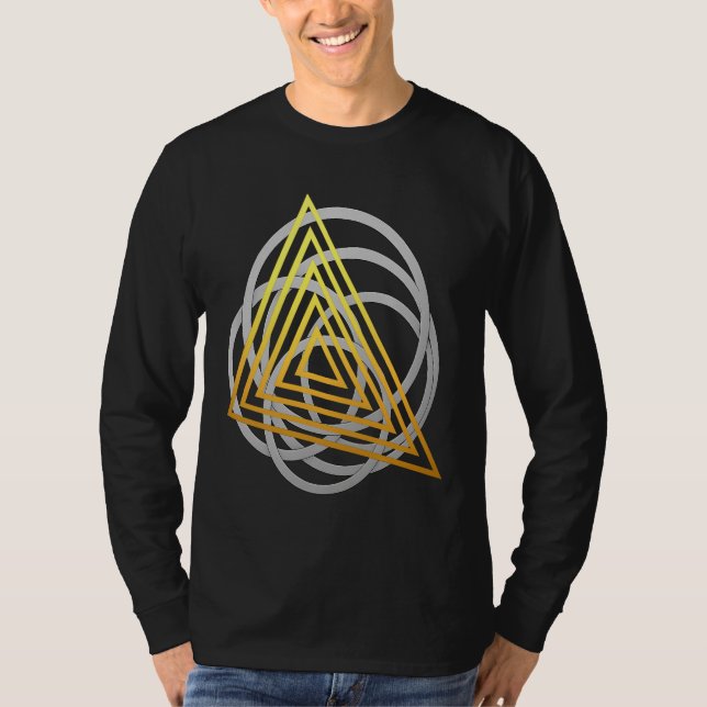 Geometric Silver & Guld Fusion T-Shirt | Modern Ab (Framsida)