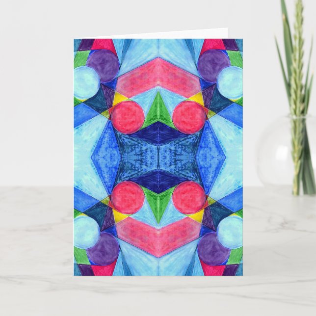 Geometric Skittles-hälsningskort Kort (Framsida)