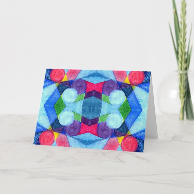 Geometric Skittles-hälsningskort Kort (Framsida)