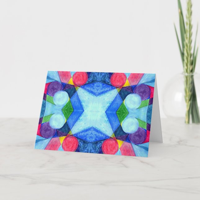 Geometric Skittles-hälsningskort Kort (Framsida)