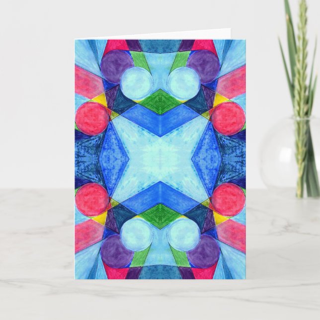 Geometric Skittles-hälsningskort Kort (Framsida)