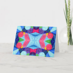 Geometric Skittles-hälsningskort Kort