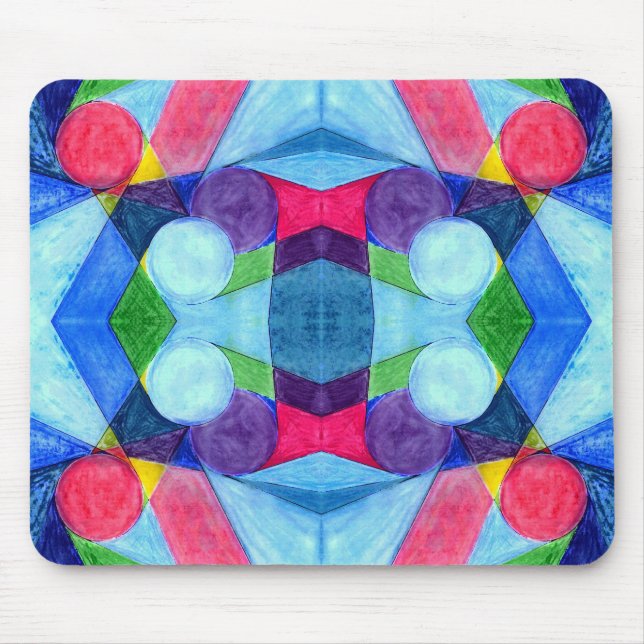 Geometric Skittles Mousepad Musmatta (Framsidan)