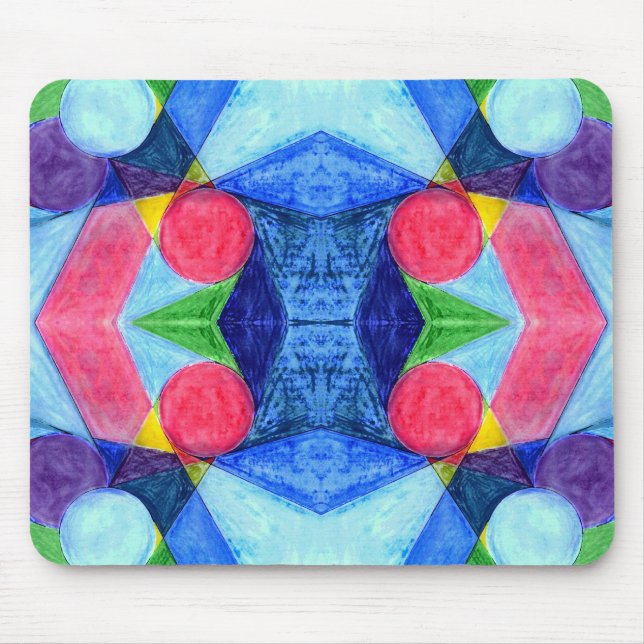 Geometric Skittles Mousepad Musmatta (Framsidan)