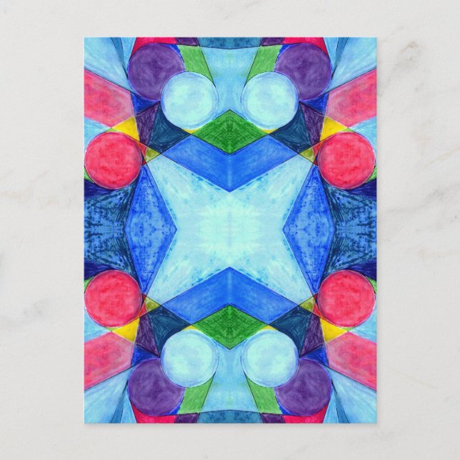 Geometric Skittles vykort (Framsida)