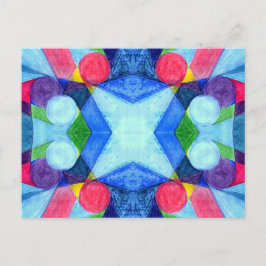 Geometric Skittles vykort