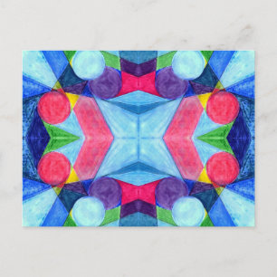 Geometric Skittles vykort