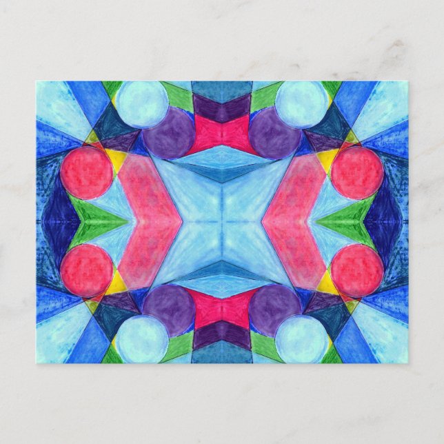 Geometric Skittles vykort (Framsida)